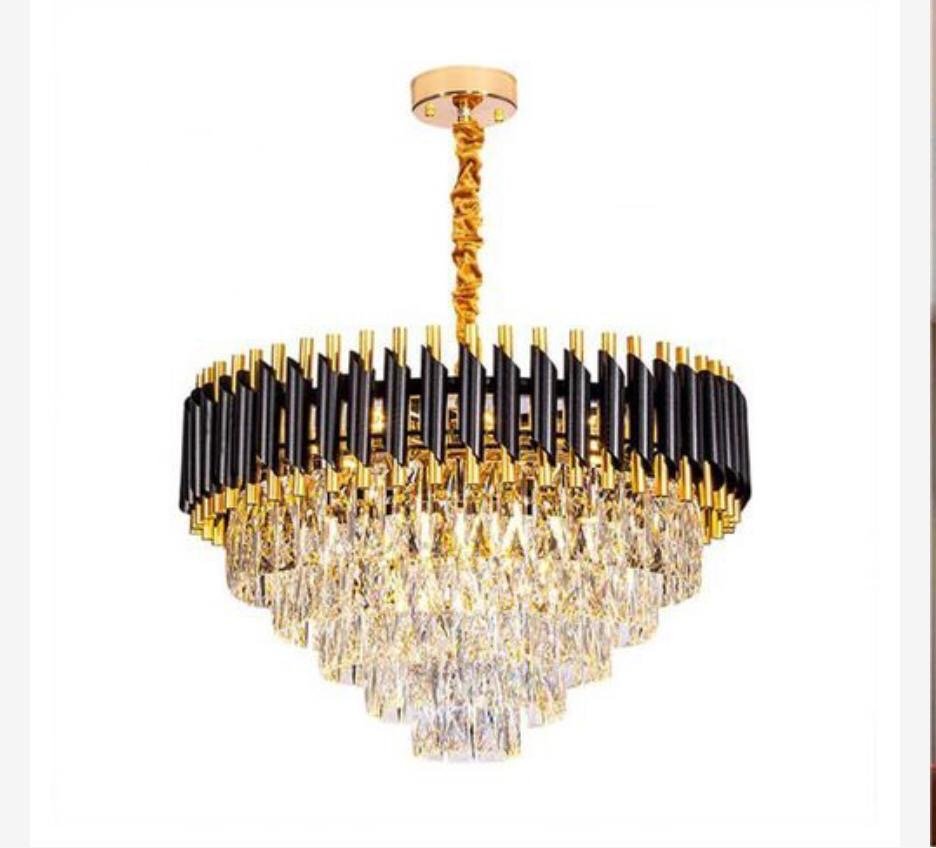 Black Golden Crystal Chandelier